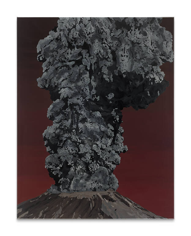 S.D.N.N. (Volcano) II, 2016, 200 x 155 cm, Lacquer on Canvas