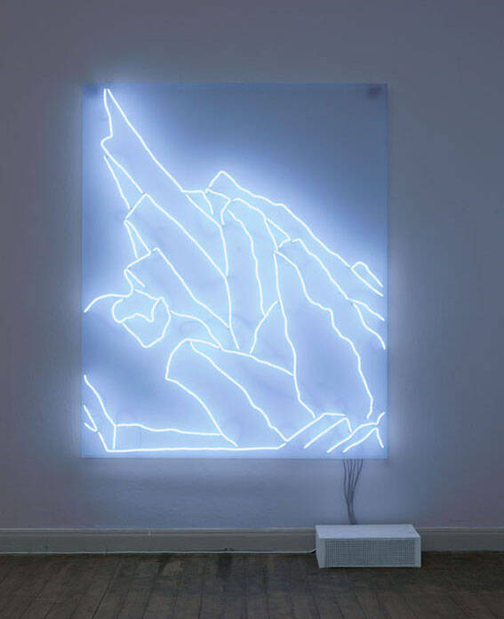 C.D.F. (Neon), 2003, 200 x 160 x 15 cm, Private Collection Wuppertal